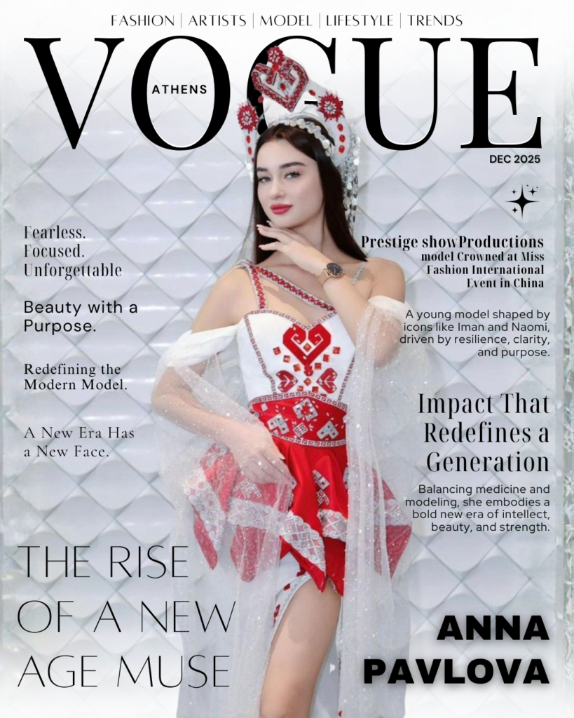 Anna Pavlova, Prestige Showproductions Model second runner up during Miss Fashion International China